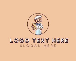 Baguette Bread Bakery Logo