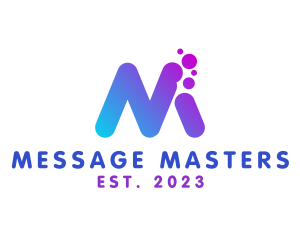 Startup Messaging App Letter M logo