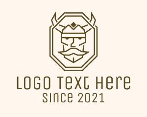 Viking Head Badge logo