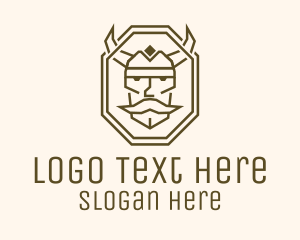 Viking Head Badge Logo