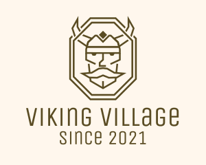 Viking Head Badge logo design