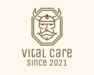 Viking Head Badge logo