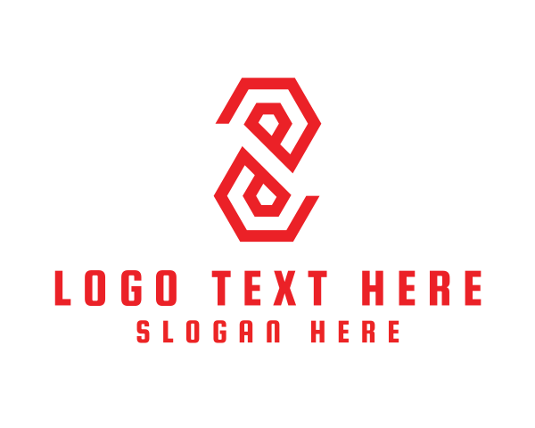 Geometric Polygon Number 8 logo