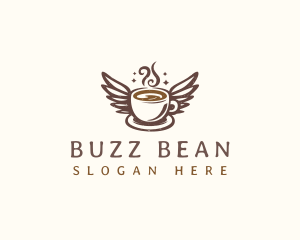 Wing Coffee Cup logo design