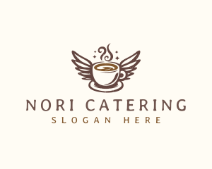 Wing Coffee Cup logo design