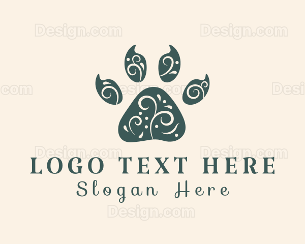 Elegant Animal Paw Print Logo