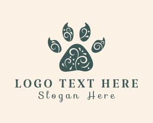 Elegant Animal Paw Print logo