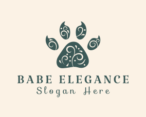 Elegant Animal Paw Print logo design