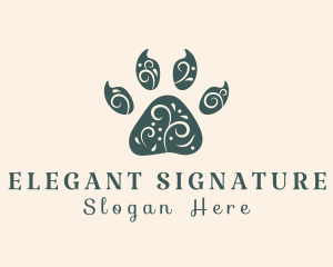 Elegant Animal Paw Print logo design