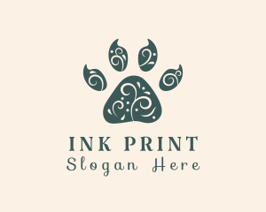 Elegant Animal Paw Print logo design