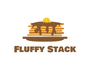 Fluffy Breakfast Pancakes logo design