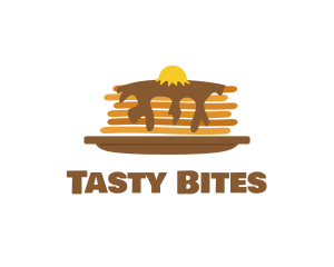 Fluffy Breakfast Pancakes logo design