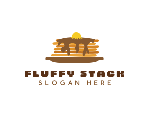 Fluffy Breakfast Pancakes logo design