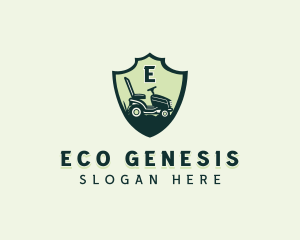 Lawn Mower Landscaping Gardening logo design