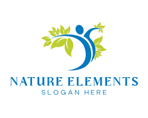 Human Leaves Nature logo design