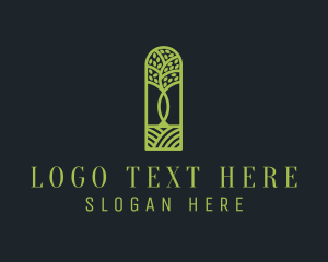 Tree Planting Garden Logo