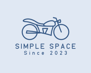 Simple Minimalist Motorbike logo design