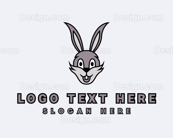 Cartoon Rabbit Tooth Logo