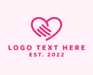 Heart - Care Heart Hand logo design
