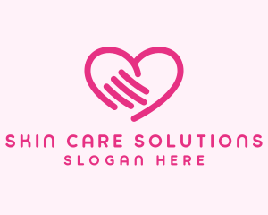 Care Heart Hand logo design