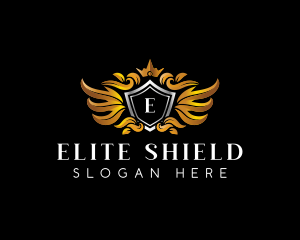 Shield Crown Insignia logo design