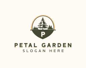 Outdoor Pine Tree Forest logo design