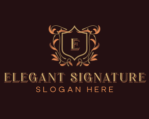 Elegant Ornamental Crest logo design