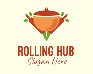 Organic Cooking Pot logo design