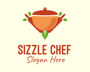 Organic Cooking Pot logo design