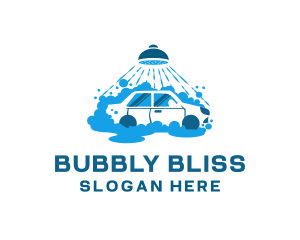 Blue Car Wash Cleaning logo design