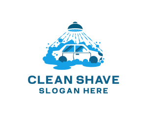 Blue Car Wash Cleaning logo design