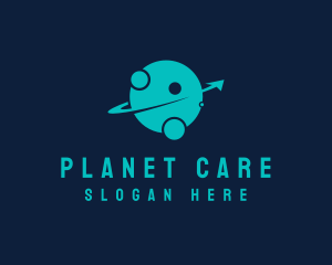 Logistics Arrow Planet  logo design