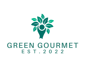 Vegetarian Leaf Tree  logo