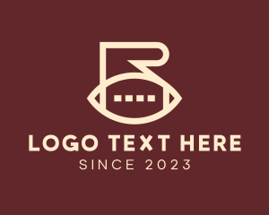 American Football Letter R logo