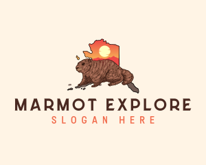 Alaska Marmot Animal logo