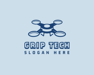 Quadrotor Tech Drone logo design