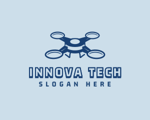 Quadrotor Tech Drone logo design