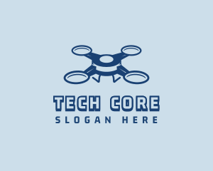 Quadrotor Tech Drone logo design