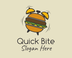 Hamburger Alarm Clock logo design