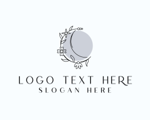 Floral Crescent Moon logo