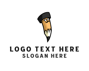 Copywriting - Mustache Hat Pencil logo design