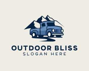 Vehicle Mountain Truck logo design