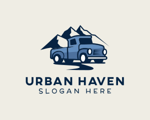 Vehicle Mountain Truck logo design