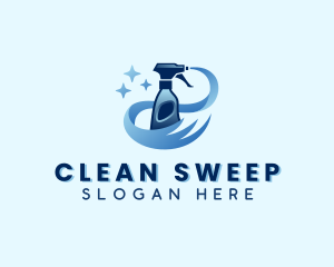 Cleaning Spray Bottle logo design