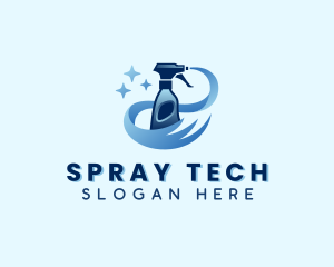 Cleaning Spray Bottle logo design