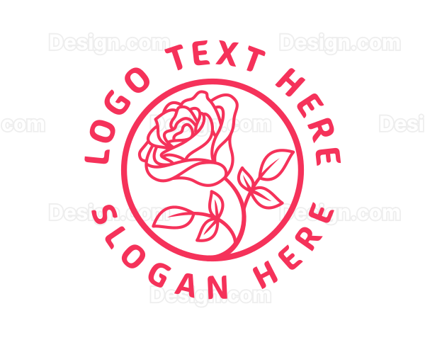 Natural Garden Rose Logo