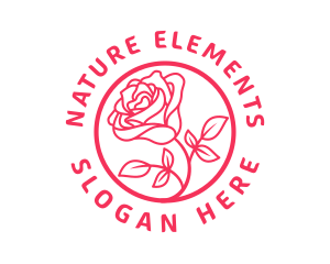 Natural Garden Rose logo design