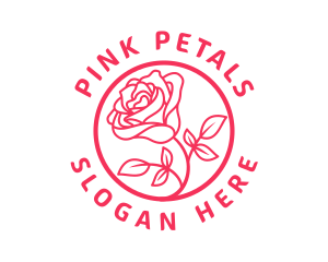 Natural Garden Rose logo design