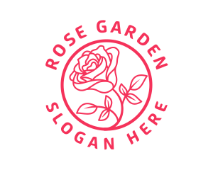 Natural Garden Rose logo design