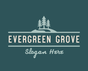 Campsite Forest Tree logo design